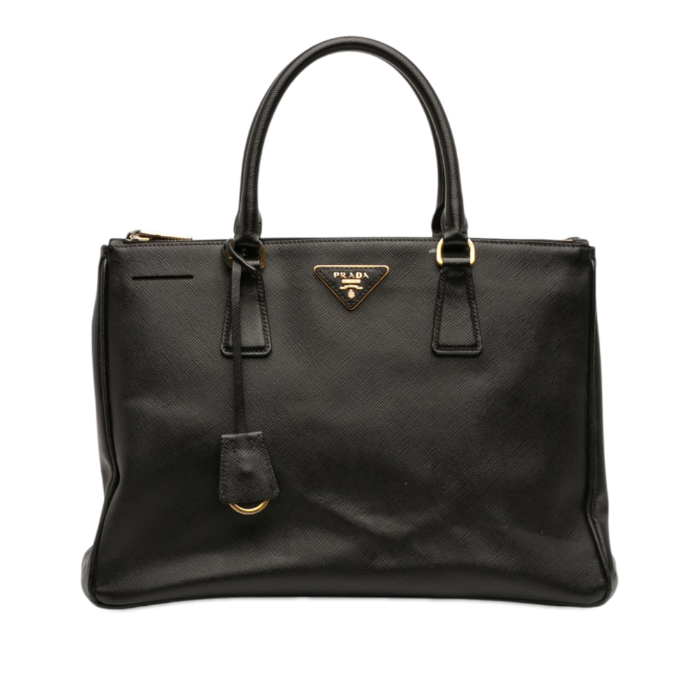 Pre-Loved Prada Medium Saffiano Lux Galleria Double Zip Satchel - Picture 1 of 7